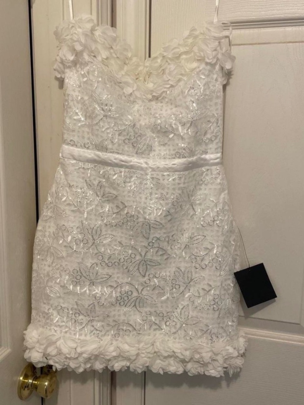 New White strapless Lulu dress
